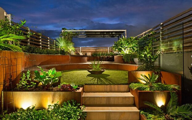 شهرک خاوران تبریز بام باغ سبز روف گاردن مجوز رایگان